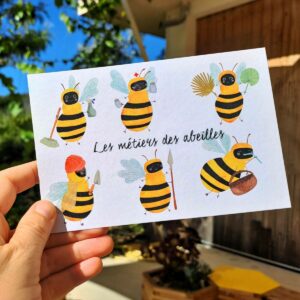Cartes postales illustrées Zaza l&rsquo;Abeille