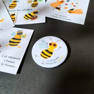 Badge métallique Zaza l&rsquo;abeille